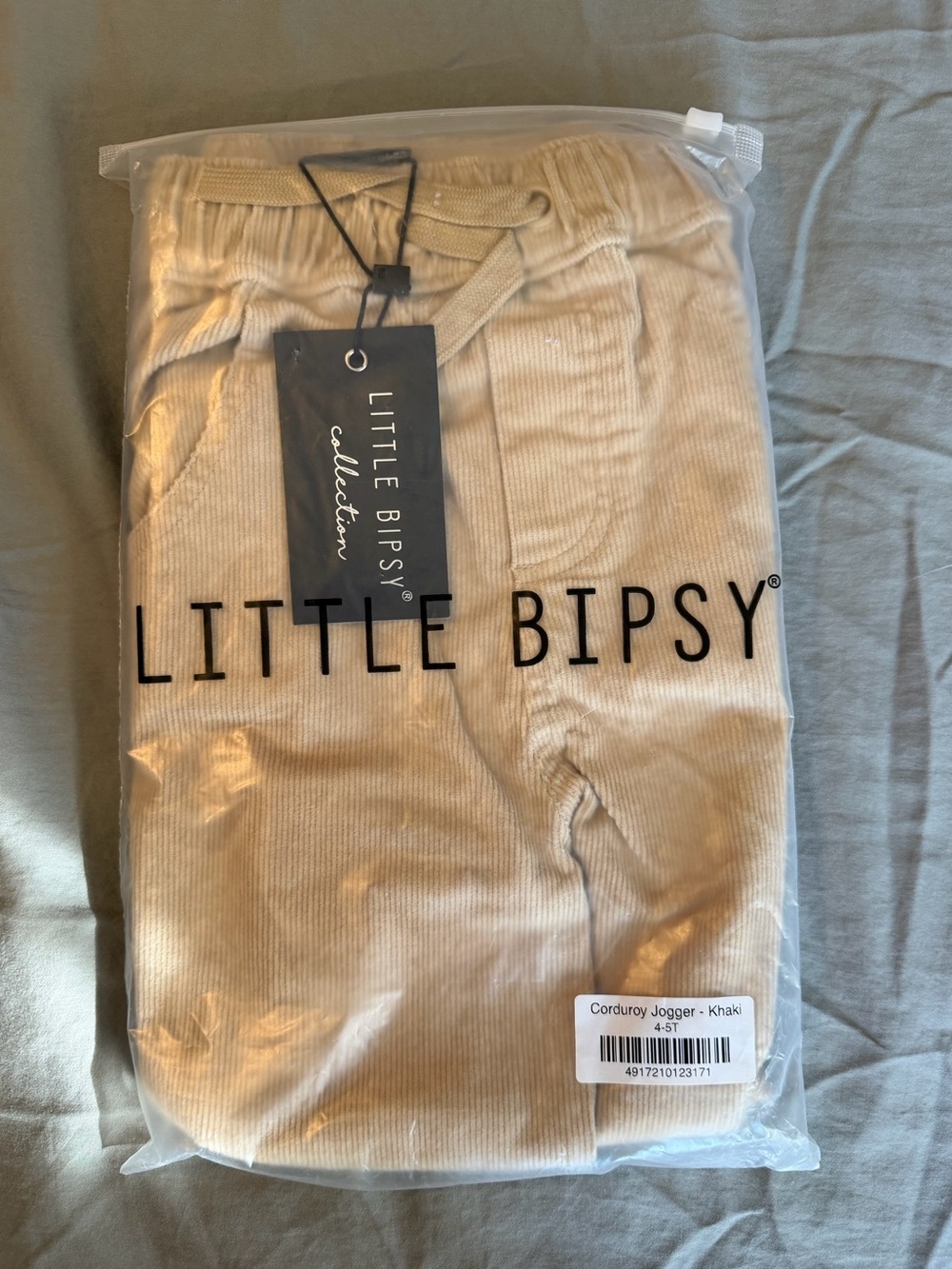 Little Bipsy Khaki Corduroy Joggers
